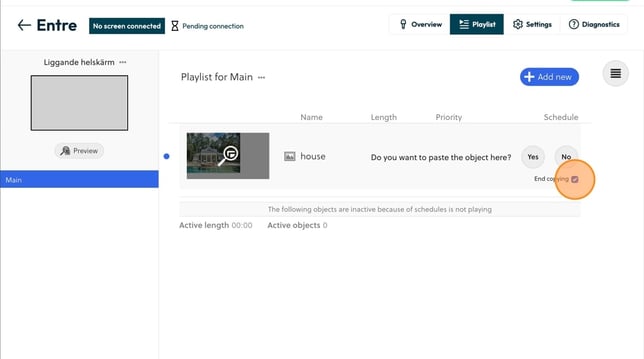 Copy Playlist to Other Screens - Step 6