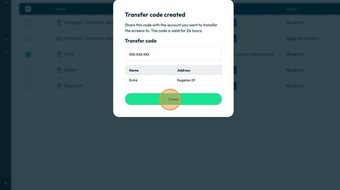 Create a Screen Transfer Code - Step 6