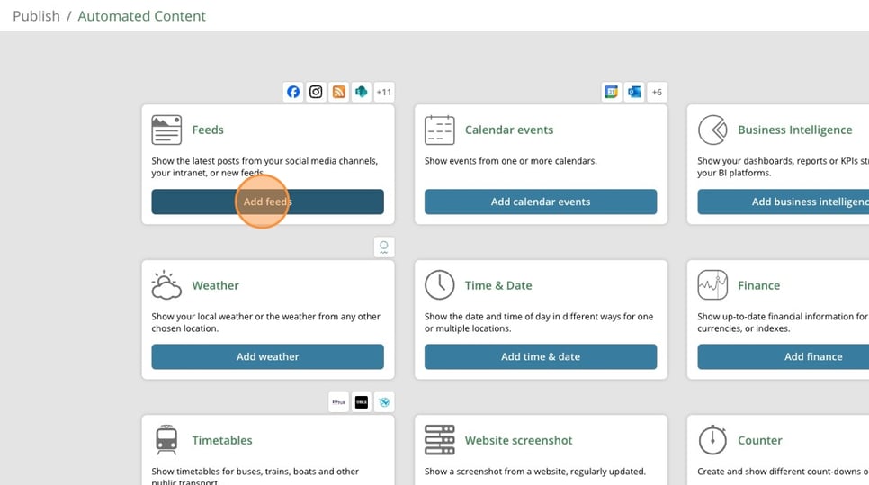 How to add a feed widget