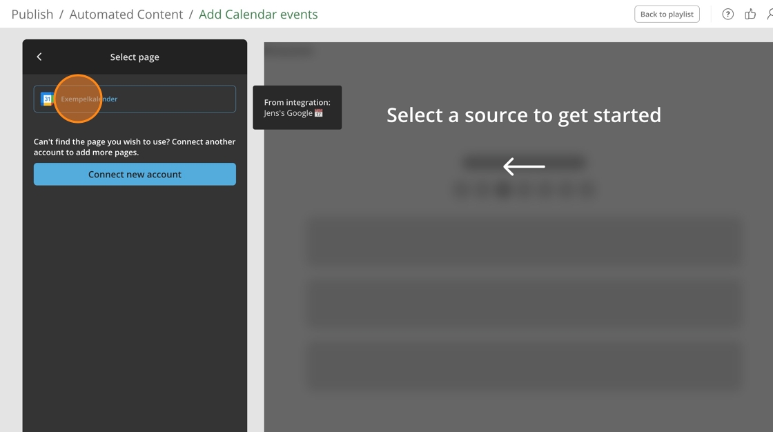How to add an event widget