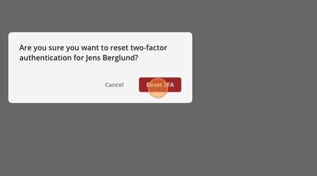 Reset Two-Factor Authentication on Playipp Sign-ENG